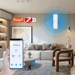 Zigbee 3.0 Smart Human Presence Motion Sensor,Luminance/Distance Detection, Tuya Smart Life Home Automation,Body PIR Detection