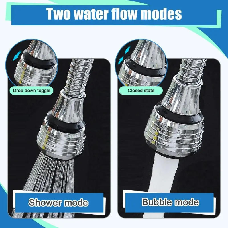 Description Picture 6 of item360 Degree Faucet Rotating Bubbler Filter Nozzle Booster Nozzle Water Saver Extender Anti Splash Head Filter Nozzle Kitchen Tool