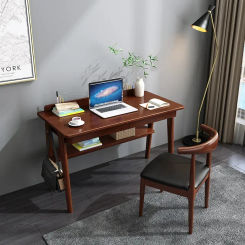 SH 2023 Year AOLIVIYA Modern Minimalist Solid Wood Desk Home Office Computer Desk Simple Study Primary School Students 2022 New
