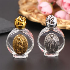 1PC Empty Holy Water Jesus Bottle Religious Cross Christian Baptism Supplies