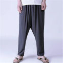 Man Summer Harem Pants Plus Size Cotton Trousers Male Chinese Traditional Top  calça de moletom masculina  pantalon homme