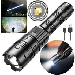 LED Handheld Light Power Display 1200LM Multifunction Powerbank Flashlight Type C USB Charging for Outdoor Fishing Emergency