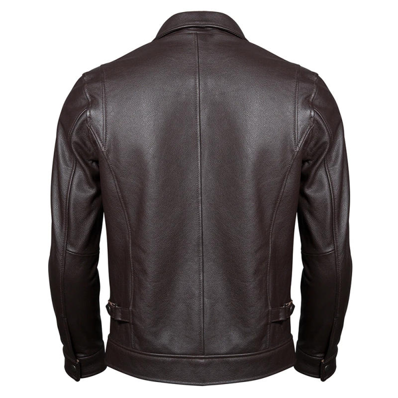 Description Picture 3 of itemMen Leather Jacket 100% Real Cowhide Black Brown Men's Genuine Leather Coat Male Skin Clothing Autumn Spring Asian Size M601