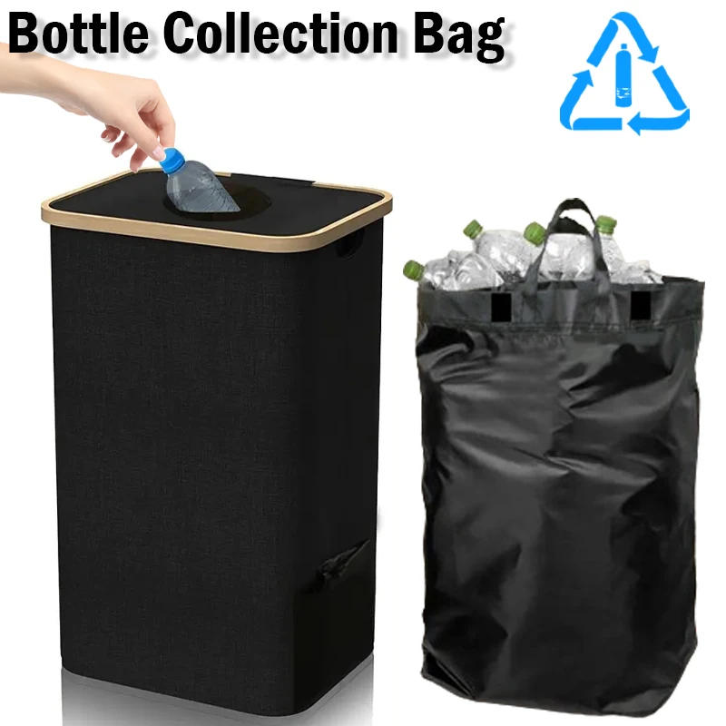 Description Picture 2 of itemEmpty Bottle Storage Basket Wastewater Bottle Collection Bag Folding Storage Bag for Bottle Organizer Recyclable Bottle Tote Bag