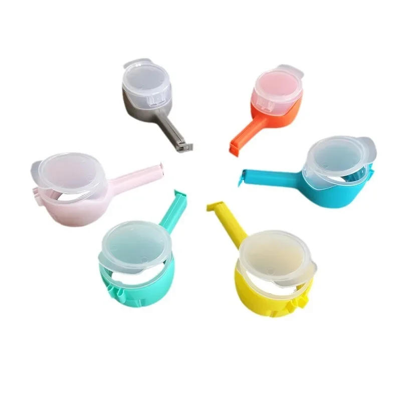 Description Picture 4 of itemFood Preserving Bag Closure Clip Oat Dispense Spout Snack Bag Clip Moisture Seal Clip Fresh Keeping Sealer Clamp Kitchen Gadget