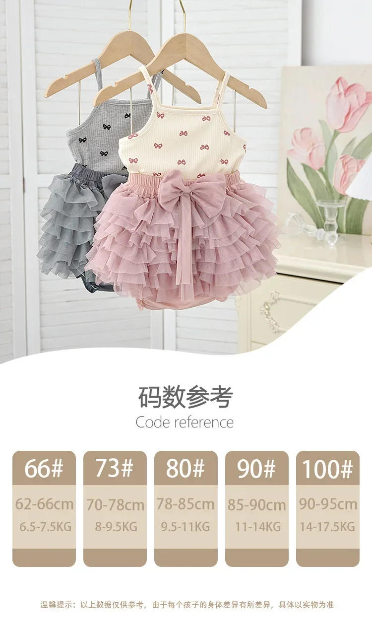 Description Picture 2 of itemBaby Vest 2025 Summer Bow Printed Vest Top for Little Girls, Suspender, Stylish Outdoor Wear, Thin Design