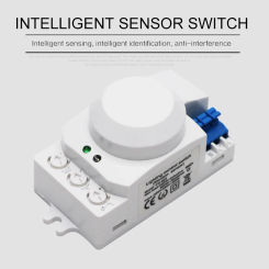 Smart Sensor Switch 220V 5.8G Motion Sensor Light Switch 360 Degree Radar Body Motion Sensor Light Switch Body Motion Detector