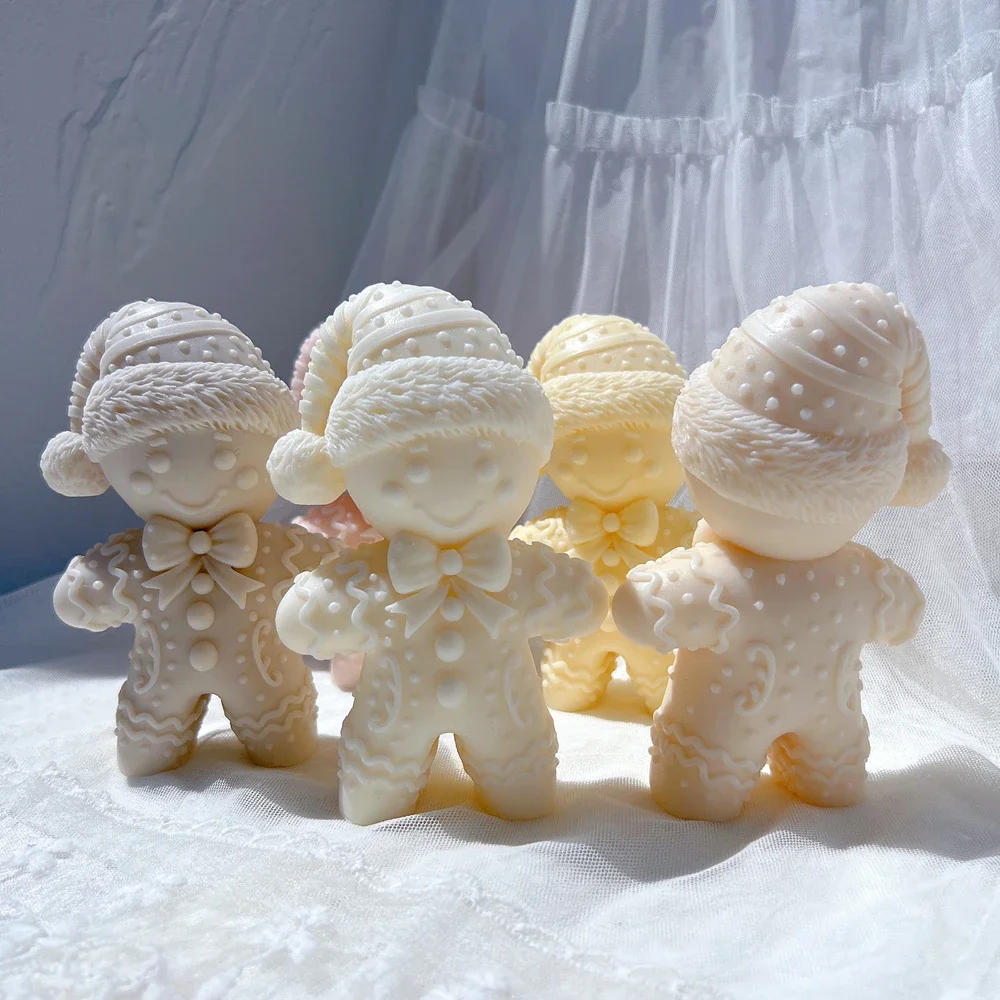 Description Picture 5 of itemGingerbread Man Silicone Candle Mold Christmas Design Silicone Mold Christmas Ornaments Soy Wax Silicone Mould Xmas Decor