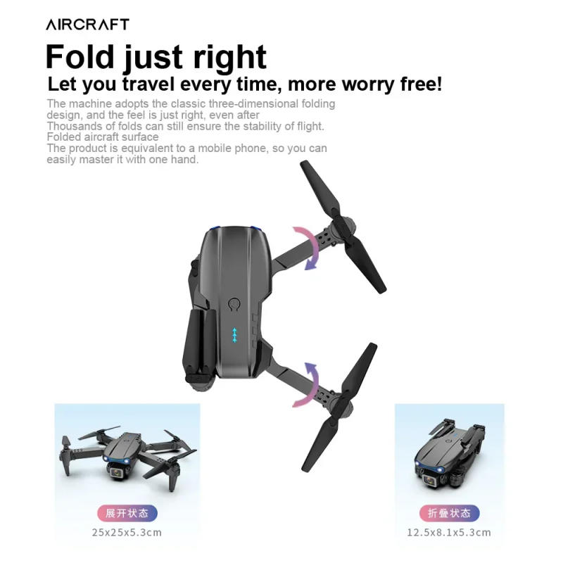 Description Picture 6 of itemGISAEV E99 K3 Pro HD 4k Drone Dual Camera Foldable Mini WIFI Aerial Photography RC Quadcopter Toys Helicopter Drone Boys Gift