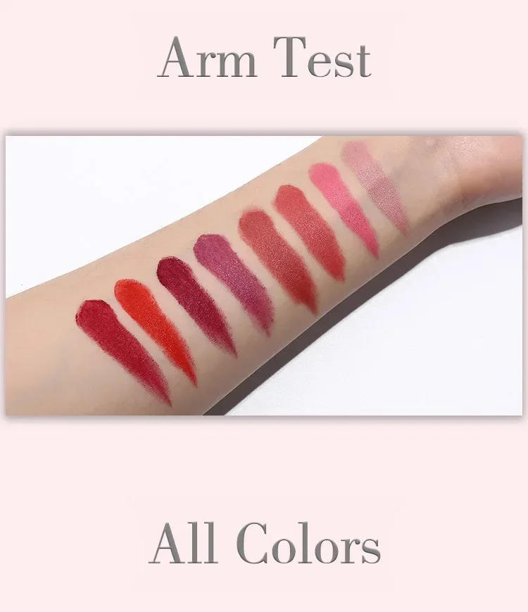 Description Picture 4 of item1PC Waterproof Nude Pink Lipstick Matte Lips Stick Long Lasting Non-stick Cup Lip Gloss Moisturizing Lipsticks Make-up Cosmetic