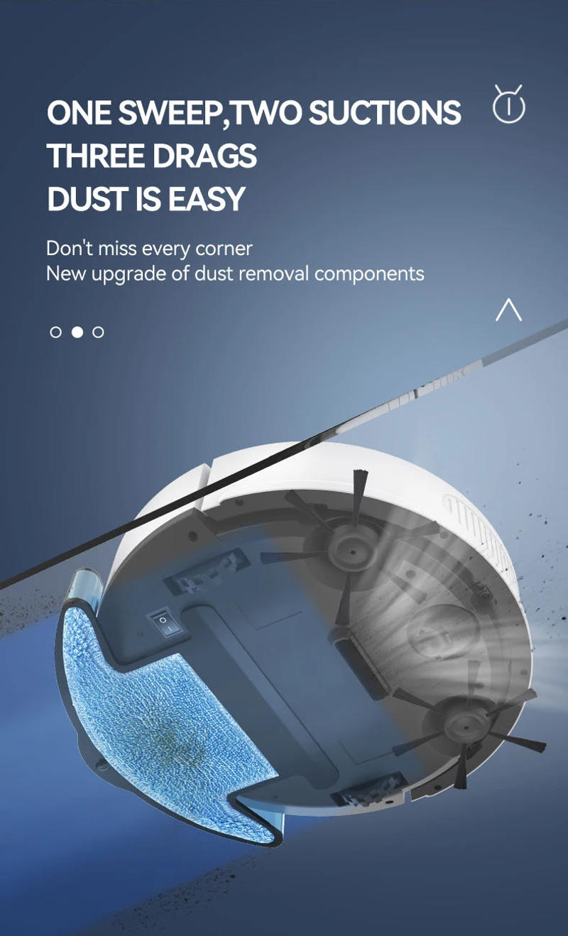 Description Picture 5 of itemIntelligent Sweeping Robot Large Water Tank Mobile App Remote Control Planning And Cleaning Line Low Noise 2000 Pa Large Suction