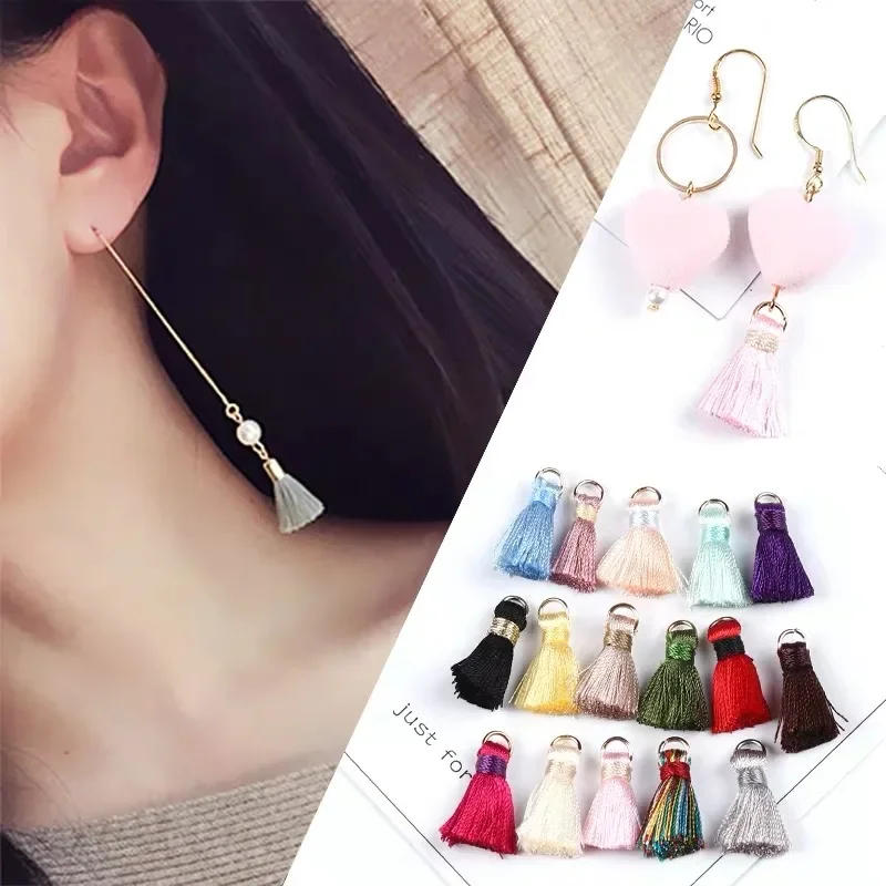 Description Picture 2 of itemNEW 10pcs/lot 20mm Mini Metal Hanging Ring Tassel Trim Pendant DIY Craft Jewelry Earrings Decor Materials Fringe Trim