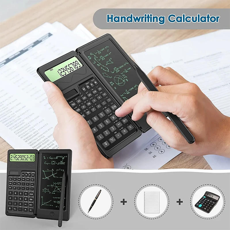 Description Picture 4 of itemFoldable Solar Energy Scientific Calculators &6 Inch LCD Writing Tablet Drawing Pad Graphing For Office Business Student Teacher