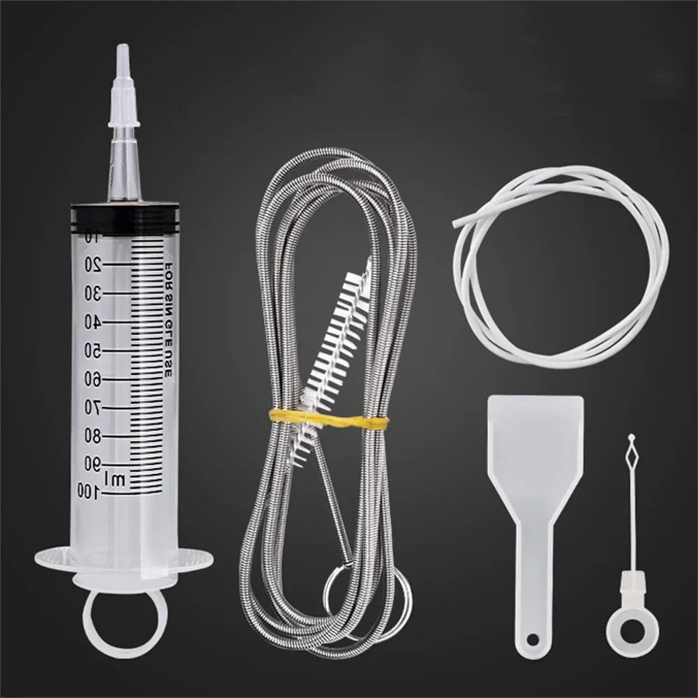 Description Picture 3 of itemRefrigerator Drain Clean Brush Kit Wash Brush Suction Syringe 1.5M Hose Fridge Drain Hole Cleaner Stick Dredge Anti Clogging