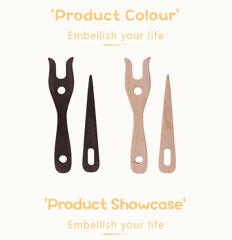 Description Picture 5 of item2pcs/Set Knitting Fork For Bracelet Necklace Pendant DIY Handmade Knitting Tool Wooden Weaving Braider Sewing Accessories