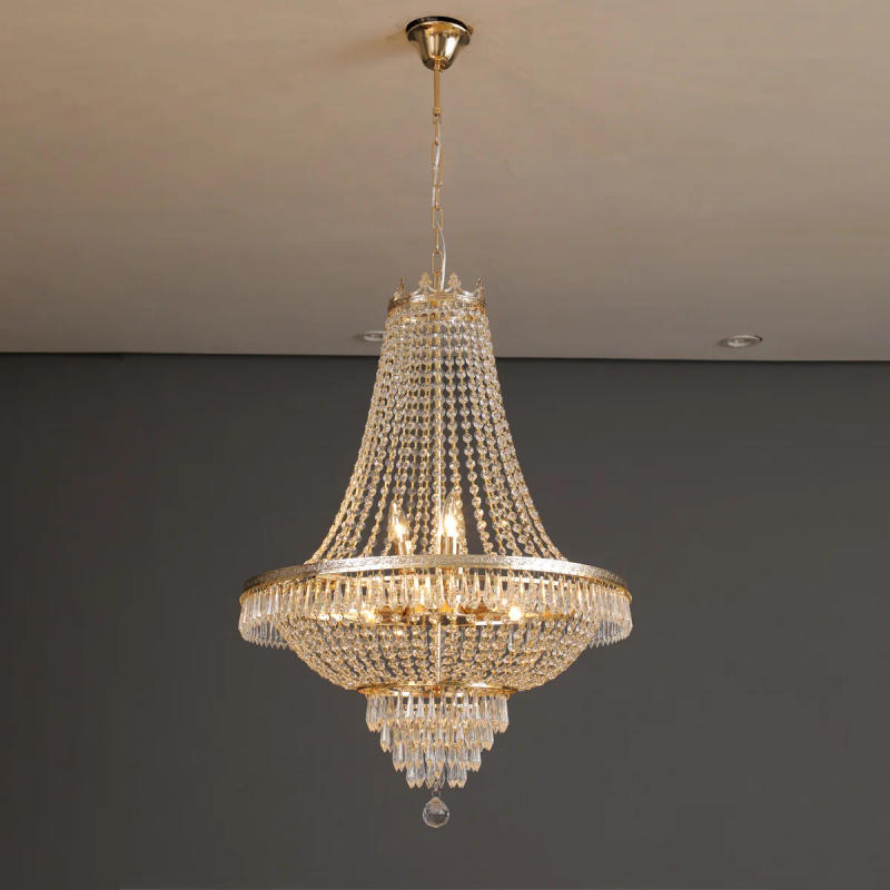 Description Picture 4 of itemLED Pendant Light Luxury For Living Room Crystal Chandelier Hotel Lobby Villa High Ceiling Staircase European-Style Chandelier