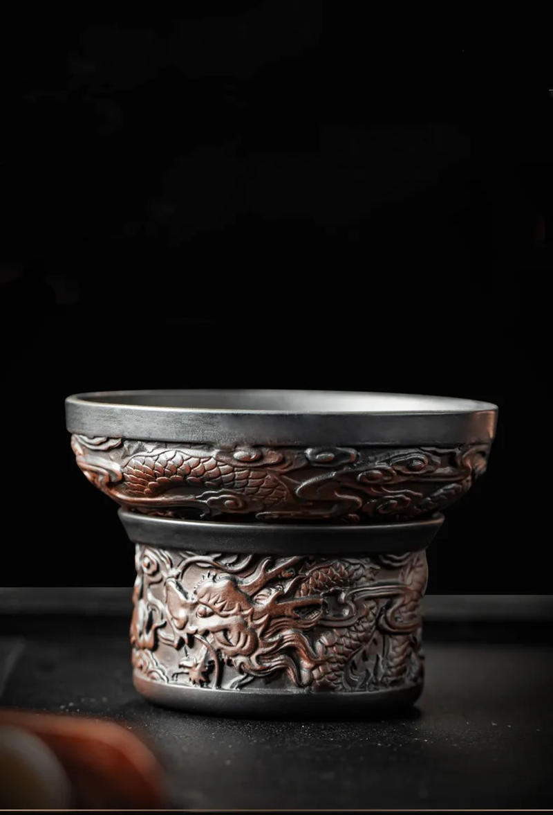 Description Picture 2 of itemHigh-end Purple Pottery Tea Tea Infuser Tea Strainer Teaware Kitchen Accessories Tea Set Filter White Porcelain Tea Filter