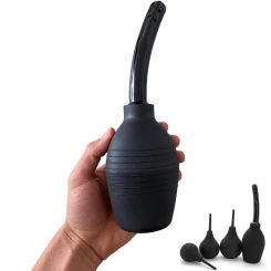 Enema Anal Douches for Men Women, Enema Bulb with Bendable Silicone Nozzles for Men Women Colon Cleanse, Anti Backflow Shower
