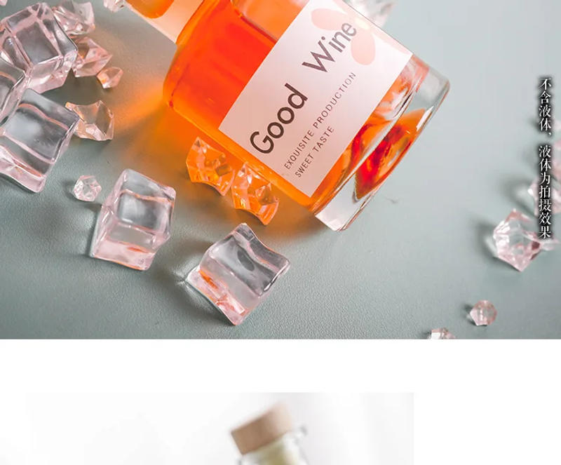 Description Picture 3 of itemWith Wood Lid Cute Wine Glass Iced Coffee Bottles Glass Water Bottle Small Refillable Travel Sealed Bottle Cold Brew Tea Bottles