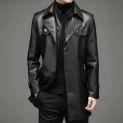 And Autumn Winter Genuine Leather Coat Men Clothing New Thick Warm Sheepskin Jacket Casual Large Size Men's Trench