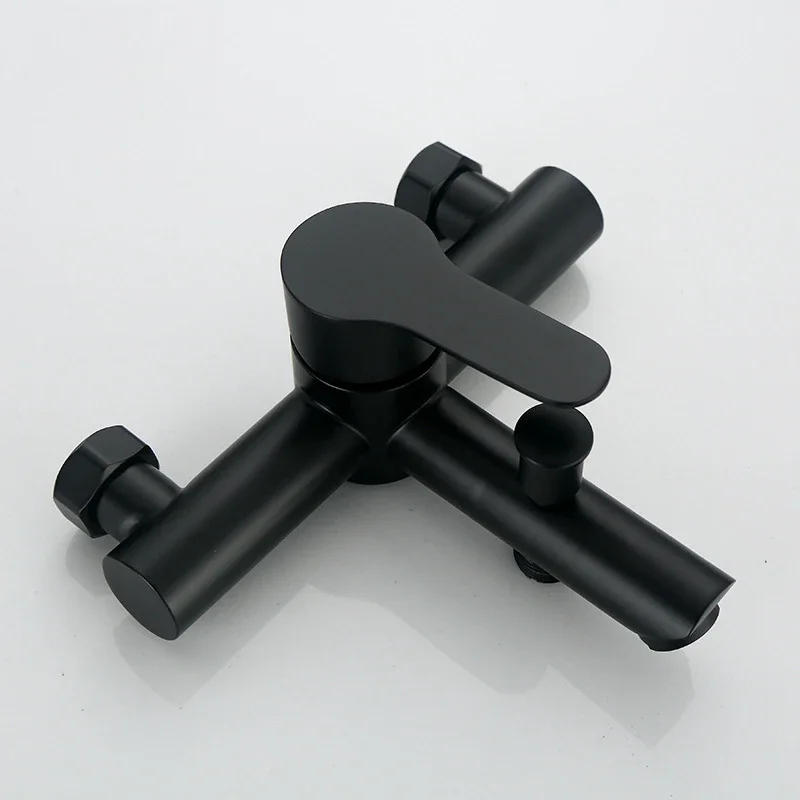 Description Picture 5 of item304 Stainless Steel Bathroom Faucet Shower Black Faucet Wall Mounted Bathtub Shower Mixer Tap Shower Faucet Mixer Taps