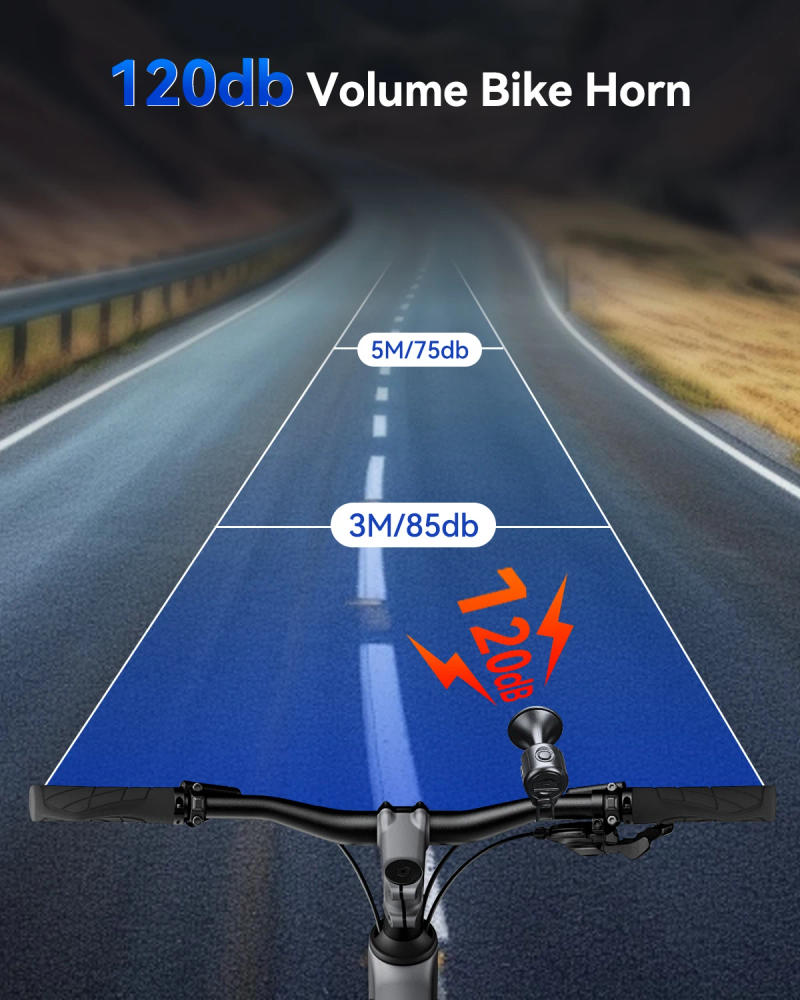 Description Picture 6 of item120dB Bike Horn Electric Bicycle Bell ‎Handlebar Mount Waterproof Bicycle Accessories for Adults Kids Mountain Bike/Scooter