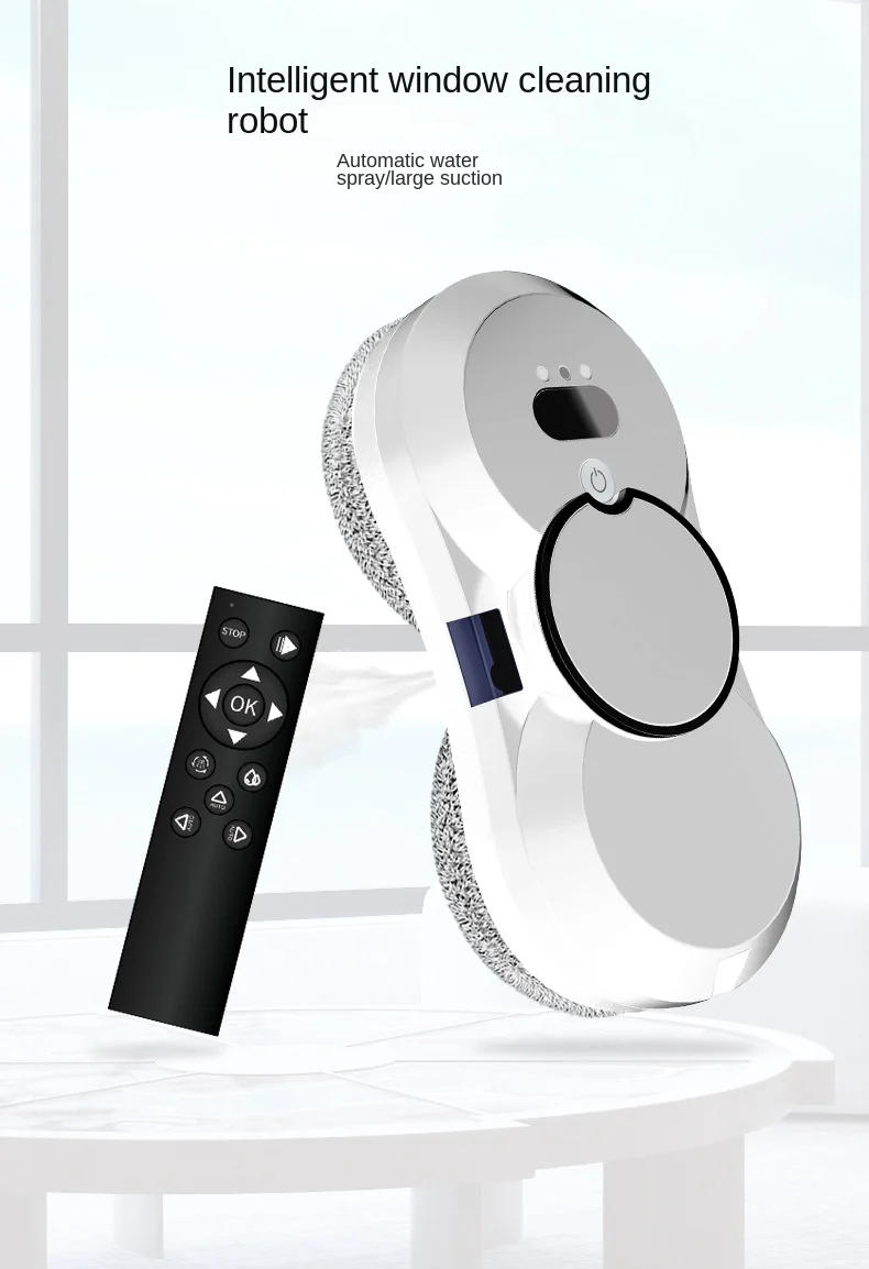 Description Picture 2 of itemUltra Thin Robot Vacuum Cleaner With Auto Water Spraying Window Cleaner Robot Electric Limpiacristales Remote Control for Home