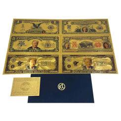 2024 Trump US President 1 2 5 10 Billion Million Dollars Gold Banknotes For Fans Collectibles