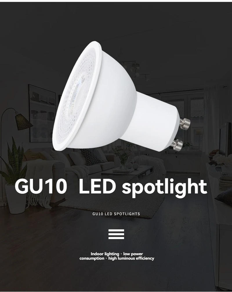 Description Picture 4 of item10pcs Modern Simple Gu10 Gu5.3 Spotlight Led Lamp Cup 220v Home Decoration Shopping Mall Lighting Led Spotlights