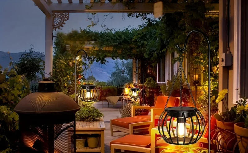 Description Picture 6 of item2PCS Retro Metal Solar Pumpkin Lanterns - Waterproof Decor for Outdoor Durable, Paths, Walkways, Decor Solar Landscape Lamp