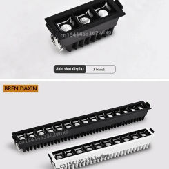 Dimmable LED Downlight Grille lamp Spot Light Indoor2W/4W/6W/10W/20W/30W Recessed Strip bulb COB ceiling lamp Indoor Lighting