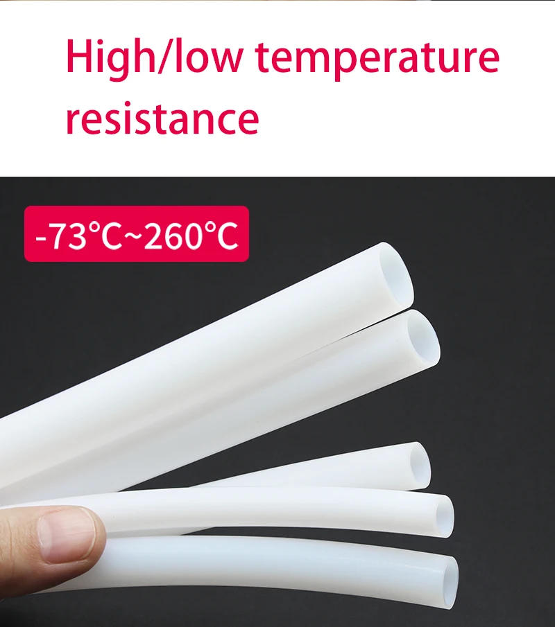 Description Picture 5 of item1~10m PTFE Tube For 3D Printer Parts Milk White ID 0.5 1 2 2.5 3 4 5 6 7 8 10 mm Insulated Hose 600V Extruder J-head Rigid Pipe