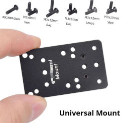 Universal Glock Scope Mount Plate Tactical Hunting Pistol Red Dot Scope Optics Base for Glock 17 19 Handgun RMR/MROS Adapter