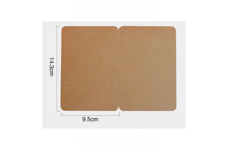 Description Picture 2 of item10pcs/lot Kraft Paper Greeting Cards Folding Type Blank Paper Cards Christmas Wedding Festival Envelope Invitation Card