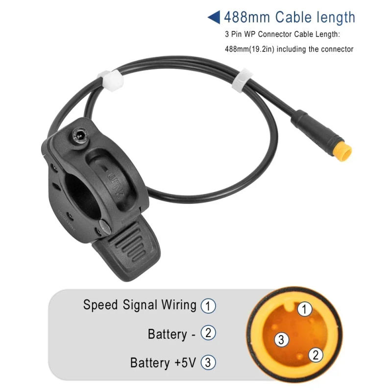 Description Picture 4 of itemElectric Bicycle Thumb Throttle 300X Speed Control Finger Throttle 24V 36V 48V 72V Right/Left Sides for E-Bicycle Accelerator