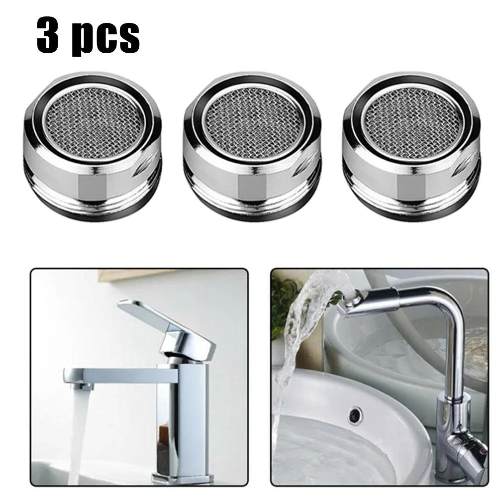 Description Picture 4 of item3pcs Brass Water Saving Faucet Tap Aerator Replaceable Filter Mixed Nozzle 24mm Thread Bathroom Faucet Bubbler Bathroom Parts