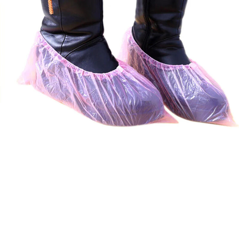 Description Picture 6 of item100pcs Plastic Shoe Cover Disposable Waterproof Dustproof Thickened Plastic Cleaning Overshoes One Size Foot Cover For Home