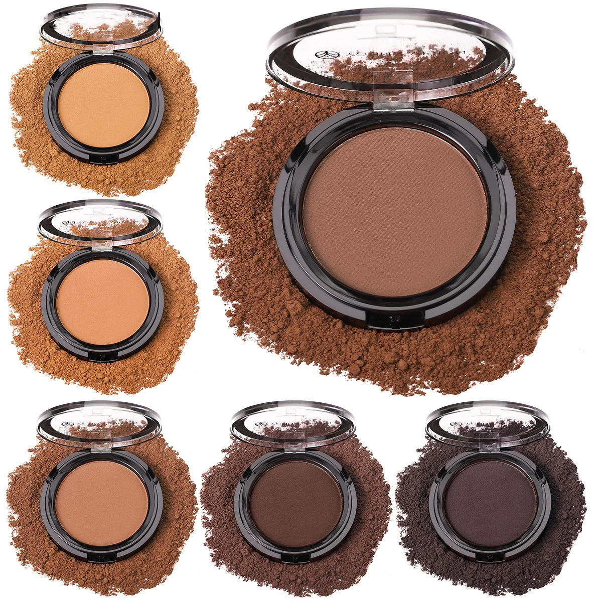Description Picture 2 of itemDark Skin Bronzer Contour Palette Matte Brown Nose Shadow Cheek Profile Powder Natural Face Modify Concealer Nude Makeup Setting