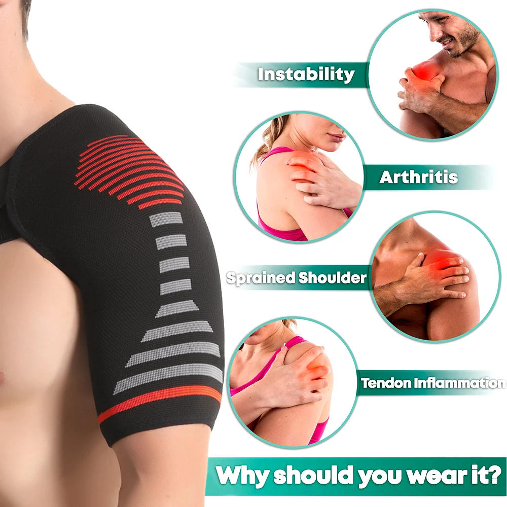 Description Picture 6 of itemProfessional Shoulder Brace - Support and Compression Sleeve, AC Joint - Arm Immobilizer Wrap, Stability Strap - for Men & Women
