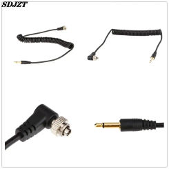 1Pcs 3.5mm to Male PC Flash Sync Cable Screw Lock for Trigger Studio Light Camera Flashes Accessories PC Flash Sync Cable Black