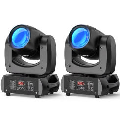 Yiflamefly 2PCS/Set 100W Moving Head Stage Lights Beam Gobo Dazzling Effect DMX LED Spotlight For Club KTV Disco DJ Party