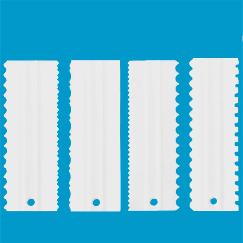 Description Picture 4 of itemCake Comb Scraper Cream Flattener Cake Trowel Spatula Dough Butter Pastry Cutters Cream Scraper Comb Baking Accessories & Tools