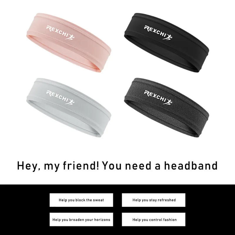 Description Picture 5 of itemSport Headband Running Fitness Sweatband Elastic Absorbent Sweat Cycling Jog Tennis Yoga Gym Head Band Hair Bandage
