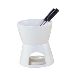 Chocolate Fondue Pot Tea Light Porcelain Melting Pot Ceramic Hot Pot Butter Warmer for Dessert Snack Party Anniversary Birthday