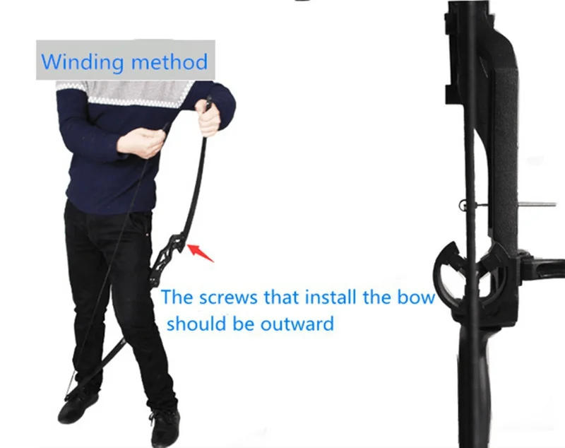 Description Picture 2 of itemNew High Quality Metal 80-100lbs Straight Powerful Archery Recurve Bow for Outdoor Hunting Shooting Competition Professional