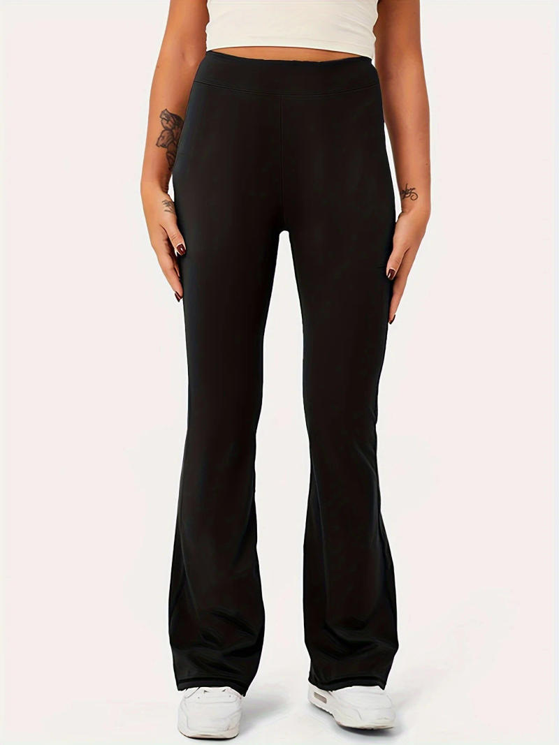 Description Picture 4 of item2024 Summer new women's plus size knitted fabric solid color fashion casual style straight pants