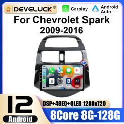 2 Din Android 12 Car Radio For Chevrolet Spark Beat Matiz Creative 2009 - 2016 intelligent Systems Smart Autora GPS Carplay Auto
