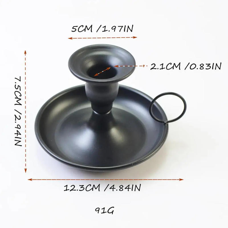Description Picture 2 of itemTaper Candle Holders Artistic Candle Iron Holder With Fine Grinding Dinner Supplies For Coffee Table Dining Table Study Room