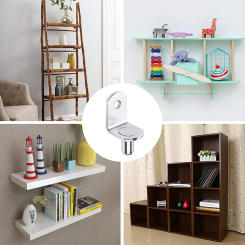 L-Shaped Bracket Style Clips with Screws Furniture Shelf Bracket Pins for Household Practical Tools