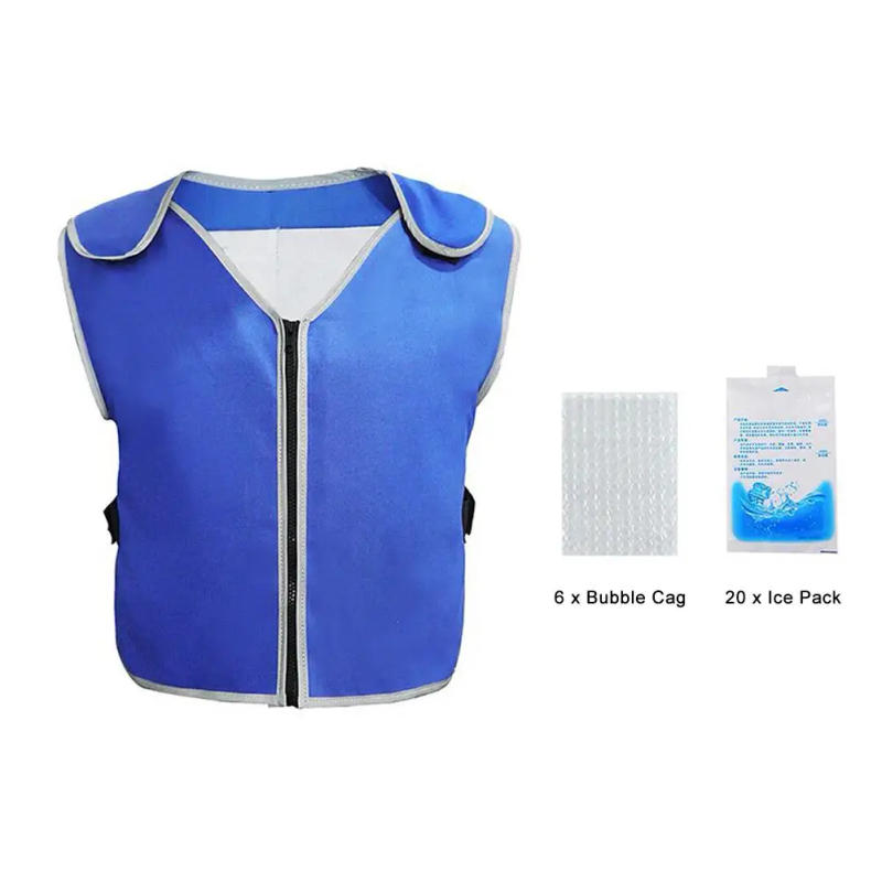 Description Picture 3 of itemCooling Ice Vest Summer Outdoor Activities With 20 X Ice Pack 6 X Bubble Bag For Men Women Hot Summer Outdoor Working Y9S3